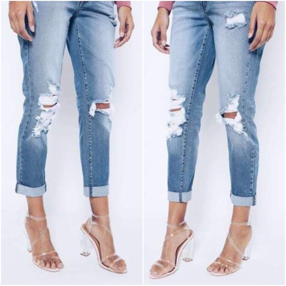 🆕Madison Distressed Denim Slim Fit Jeans - Picture 3 of 8